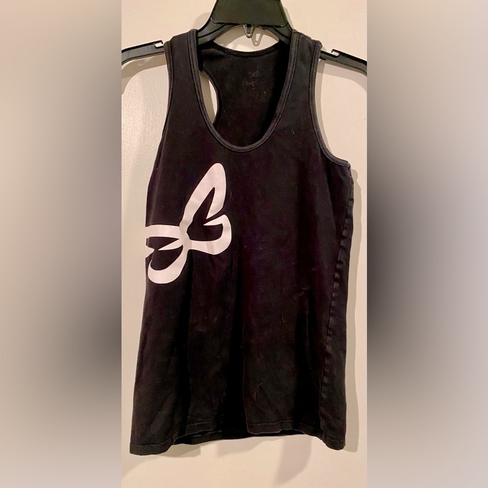 Flirty Girl Fitness butterfly tank top.